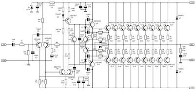 1000 Watt Amplifier APEX 2SC5200 2SA1943 - Electronic Circuit