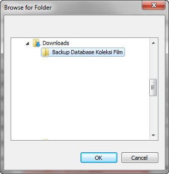 Pengaturan Menu Backup Database2