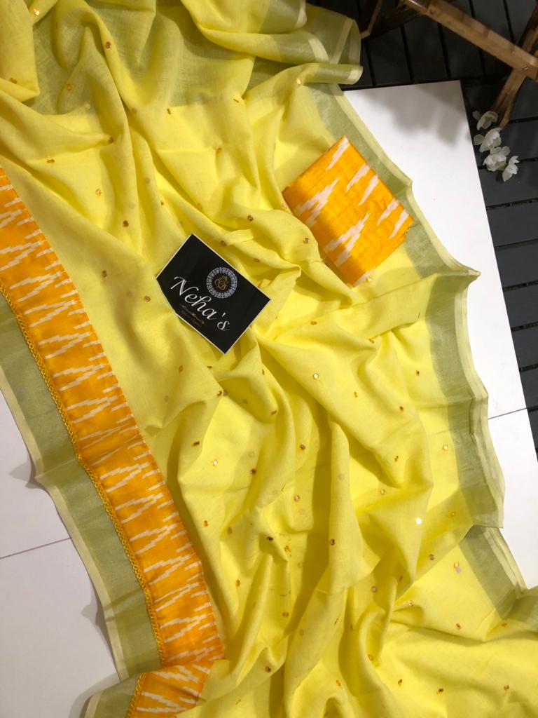 Lenin mirror work sarees