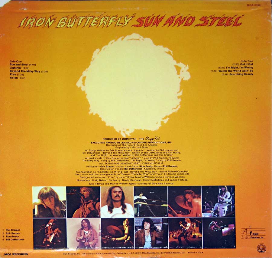 Classic Rock Covers Database Iron Butterfly Sun and Steel (1975)