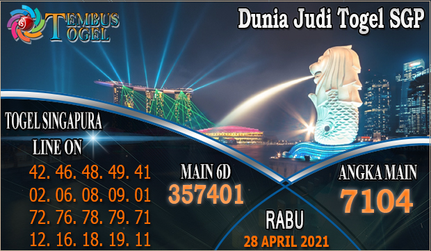 Dunia Judi Togel SGP Rabu Tanggal 28 April 2021