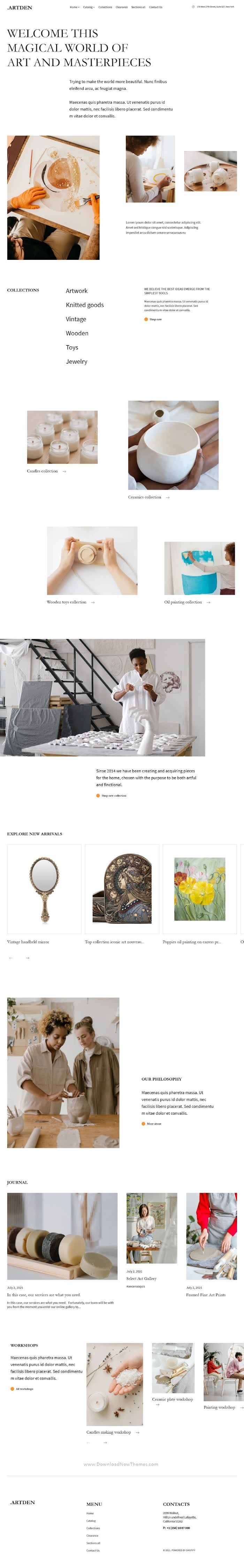 Artden - Shopify Theme for Artists and Museums