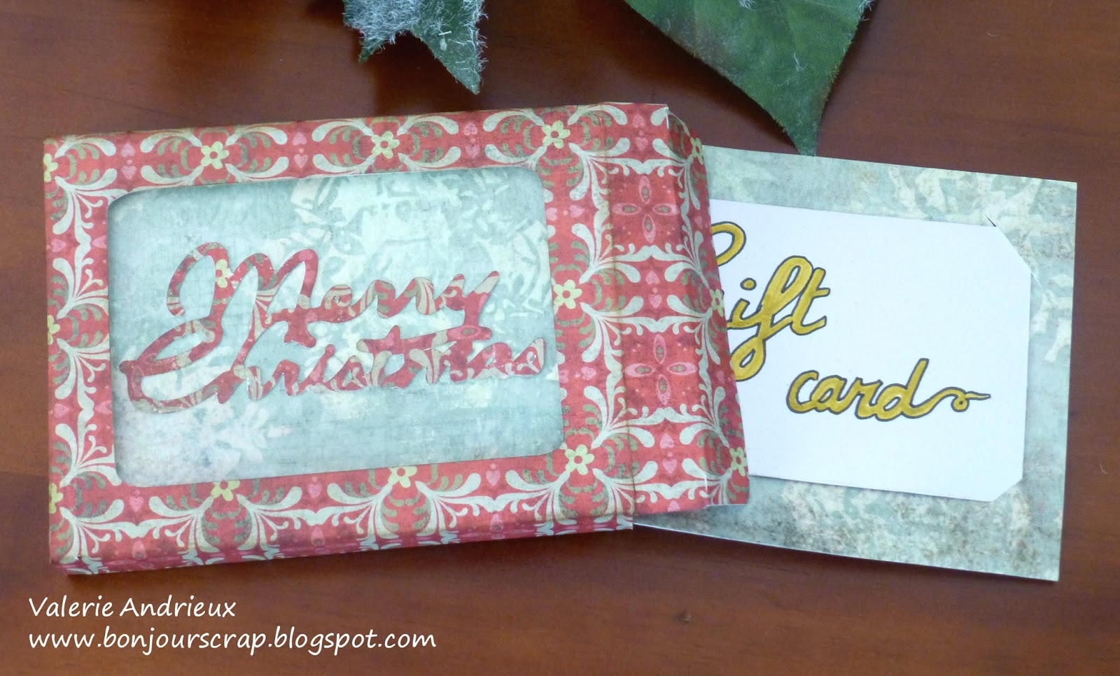 Bonjour Scrap Cricut Box Card Holder
