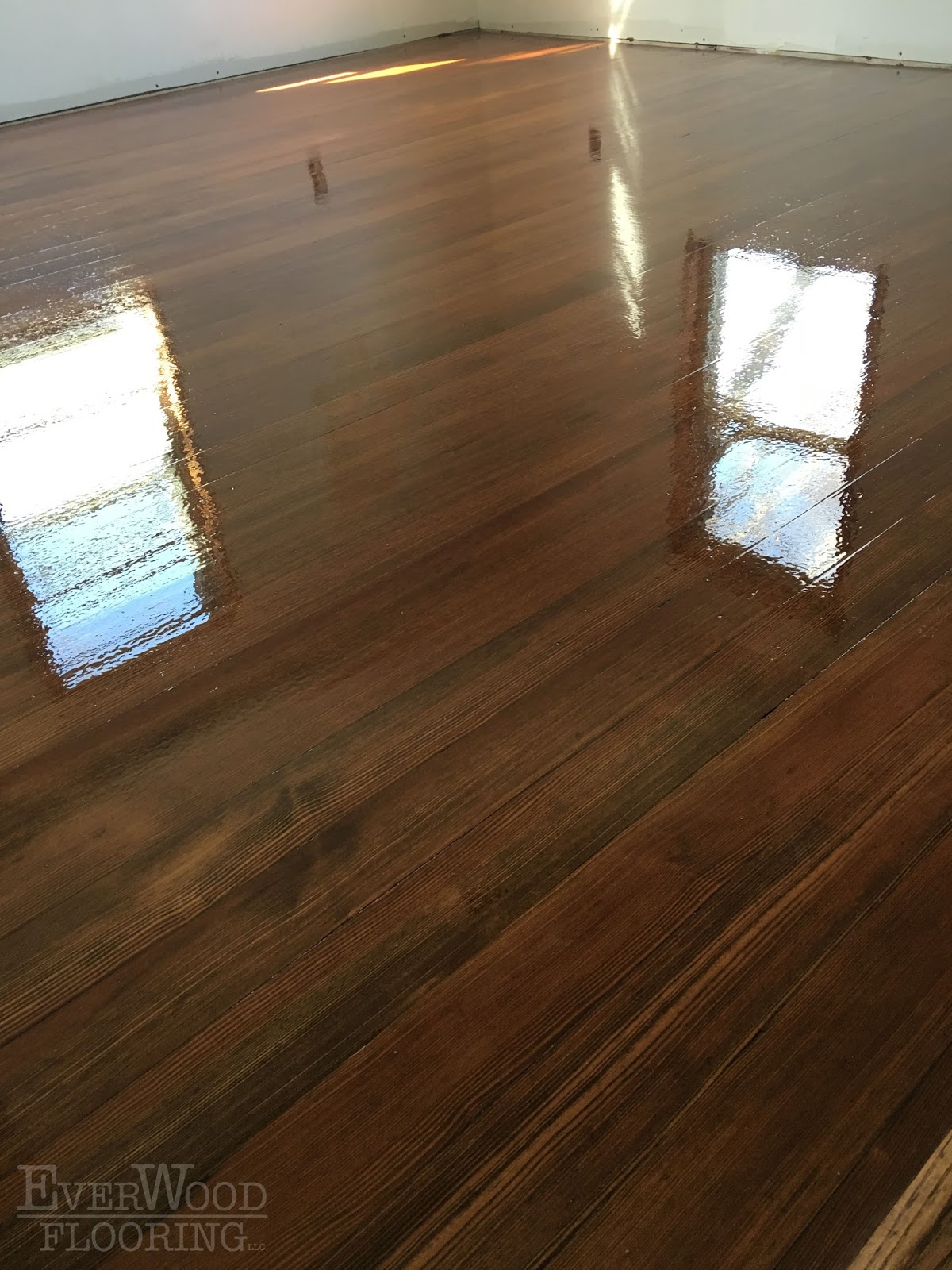 EverWood Flooring Project Profiles Fir Wood Floor Waterbased Refinish with Stain Nashua, NH