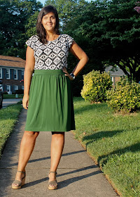 DIY no-pattern gathered jersey skirt. Sew this skirt without a pattern!