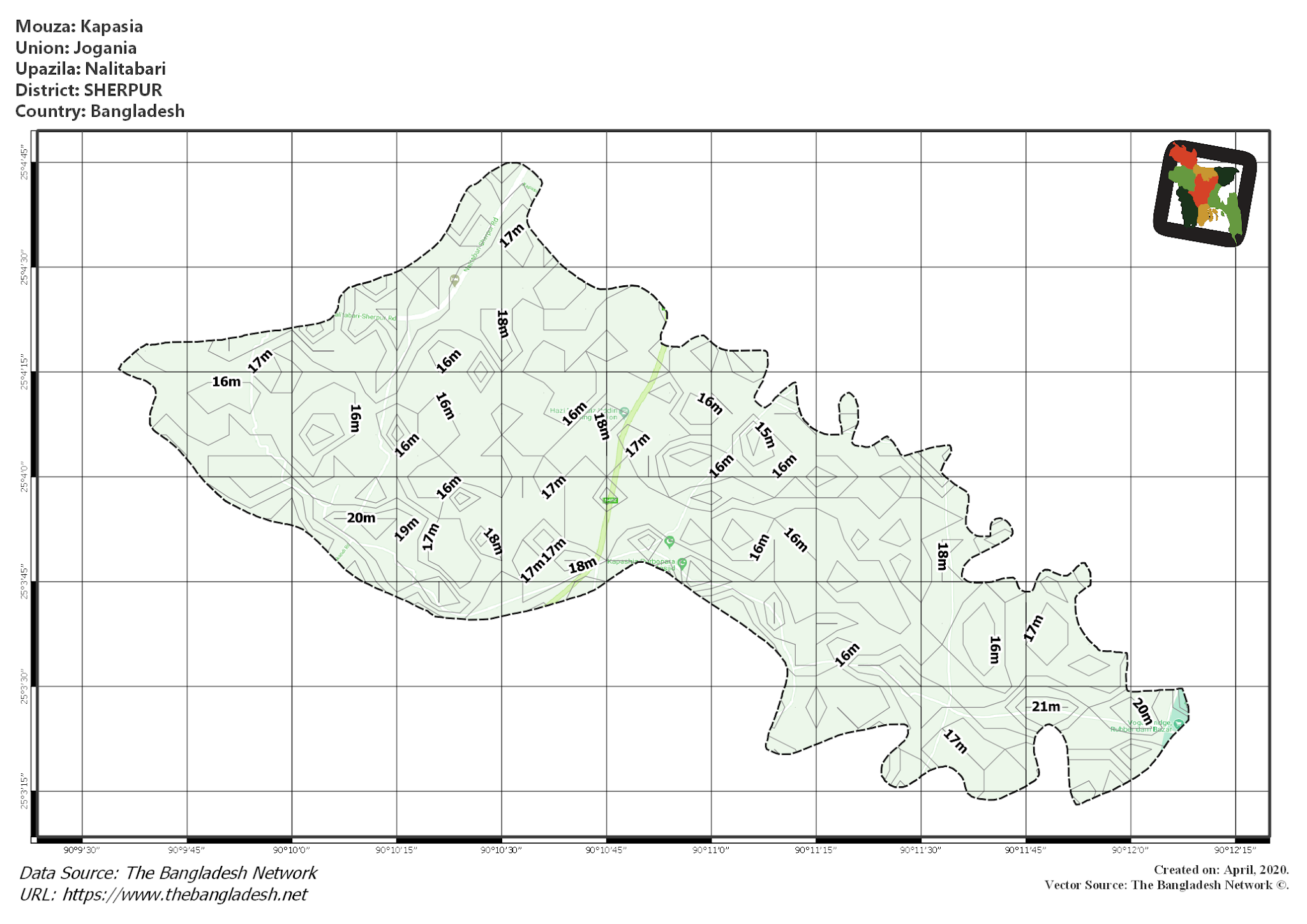 Map of Kapasia Mouza of Nalitabari Upazila, SHERPUR Map of Kapasia Mouza of Nalitabari Upazila, SHERPUR, Bangladesh.