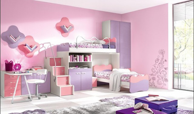kamar tidur anak perempuan minimalis ukuran 3x3 cantik