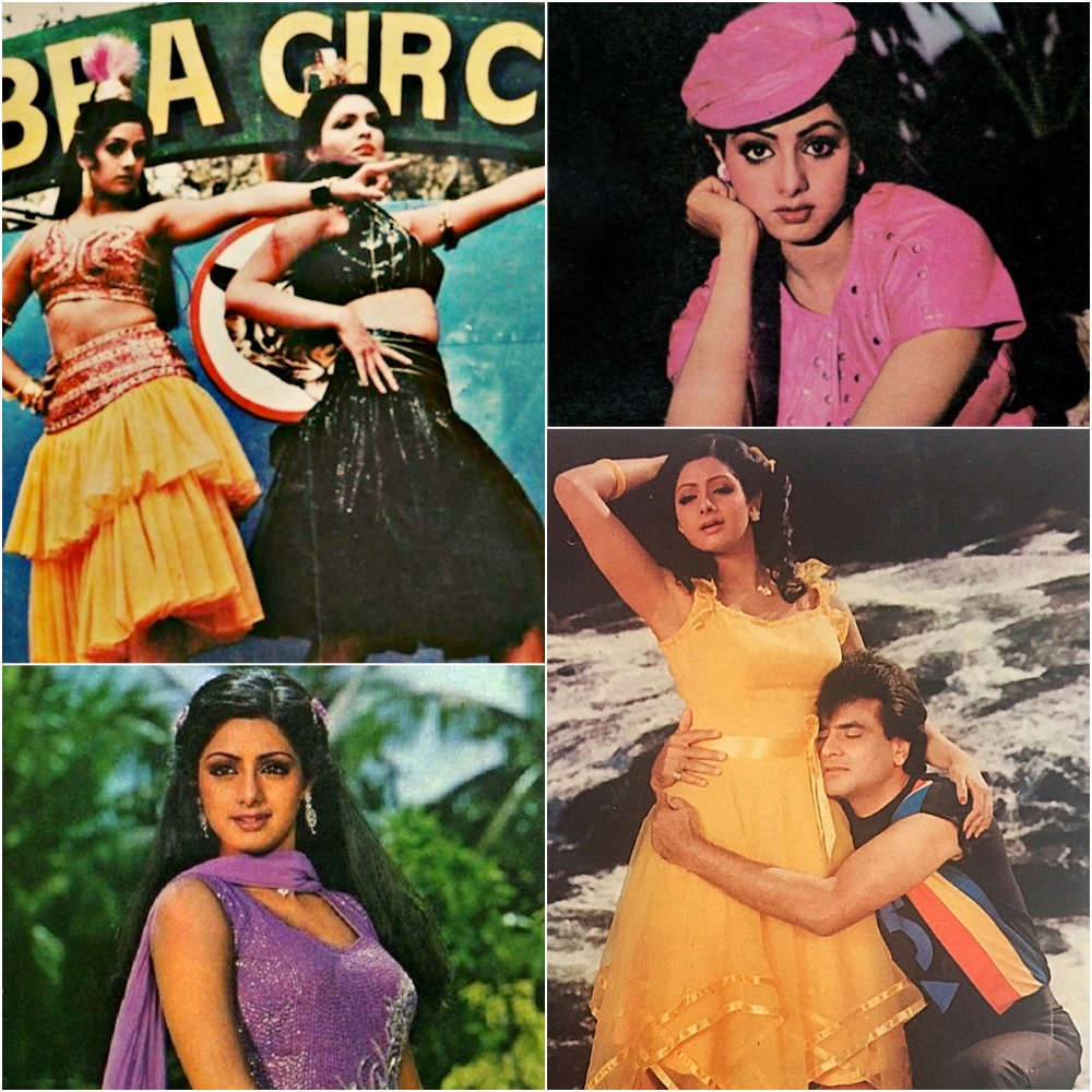 Sridevi Parveen Babi, Sridevi, Jeetendra and Dharmendra in Jaani Dost