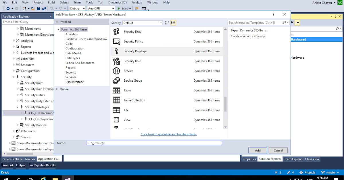 D365 F&O security role in D365 FO & Forms