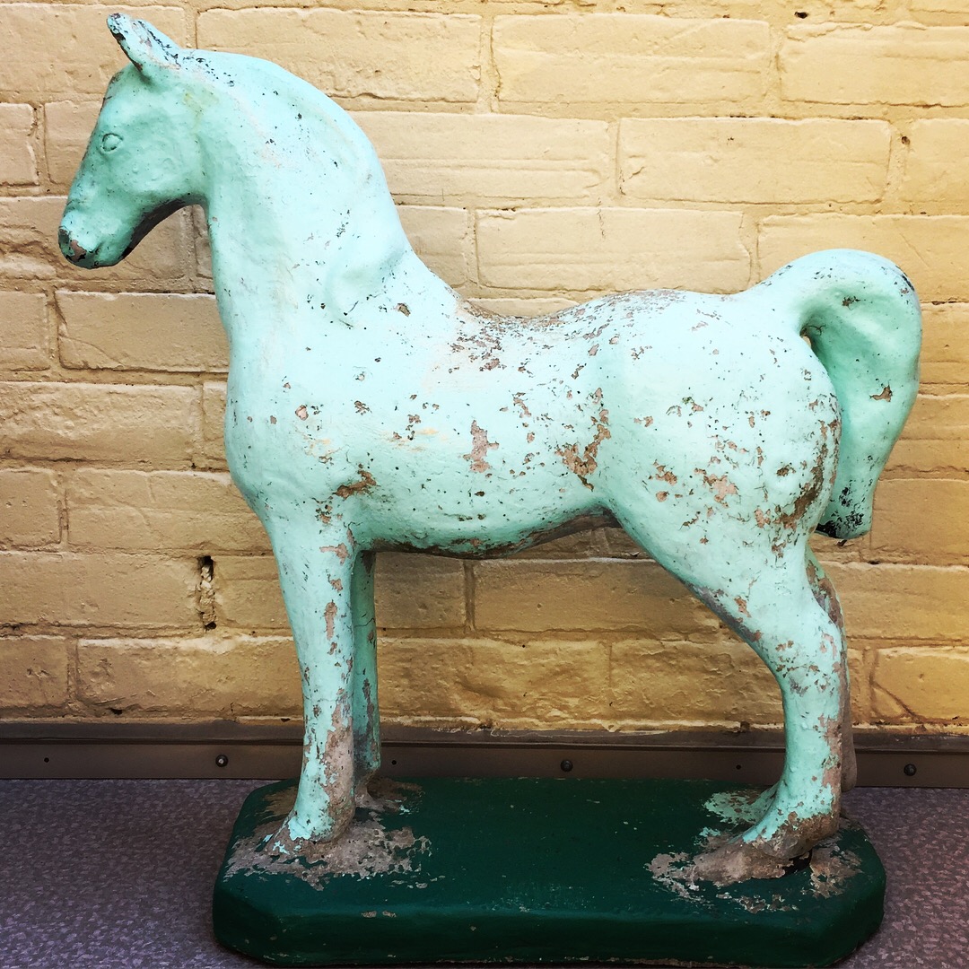 Era Antiques MIDCENTURY EQUINE COOLNESS 1960s Painted Concrete Horse