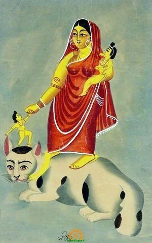 Cat in Hinduism. According to hindupad.com cats are also considered as a worshipful animal in Hinduism since the cat is the vehicle of Mata Shasti Devi, a female incarnation of Lord Muruga who is worshipped mainly in North India.