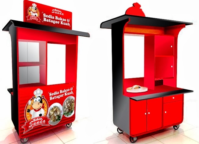 Gerobak Bakso Sederhana Rp 4.800.000 Gerobak Unik Bandung