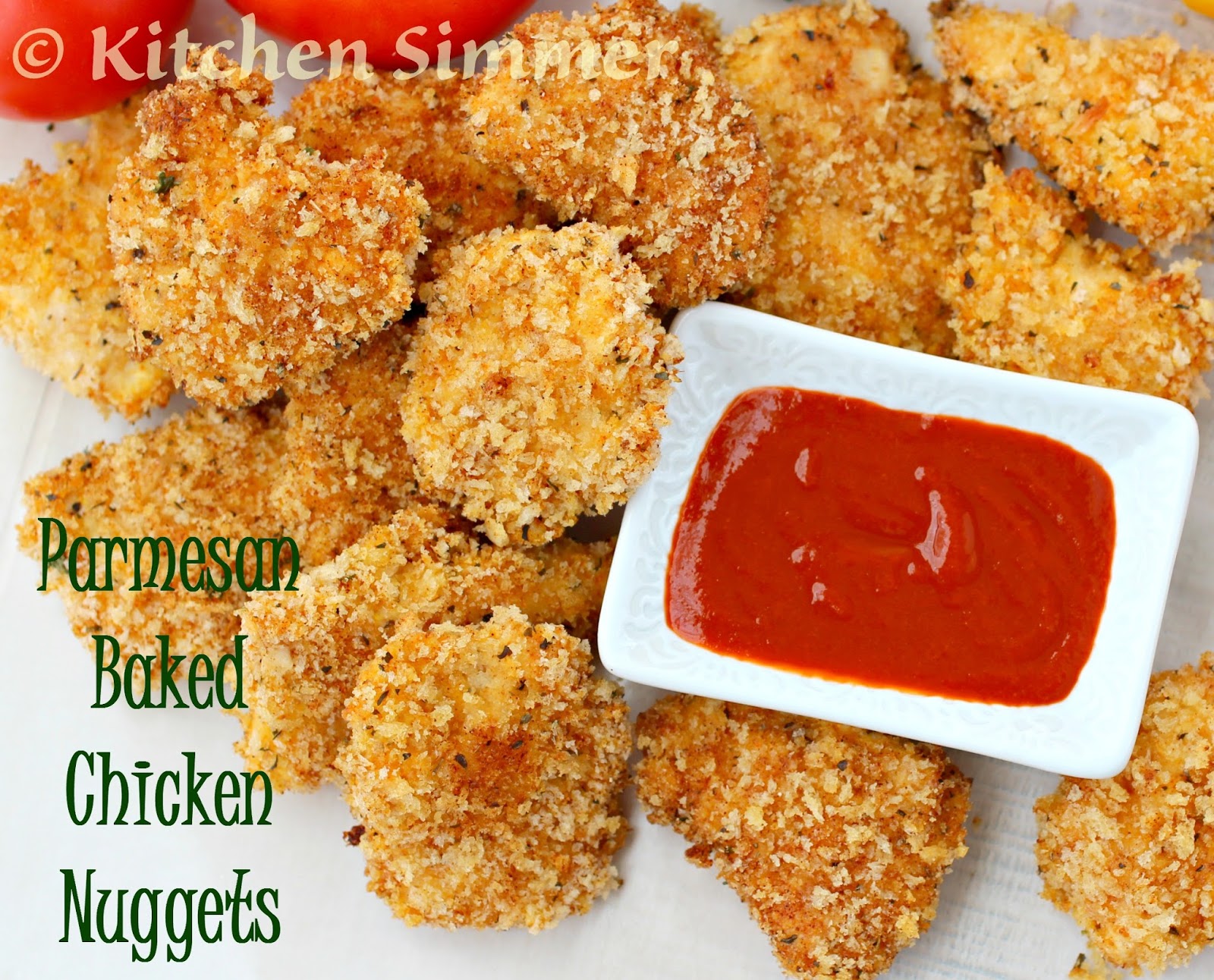Kitchen Simmer Oven Baked Parmesan Cheese Chicken Nuggets