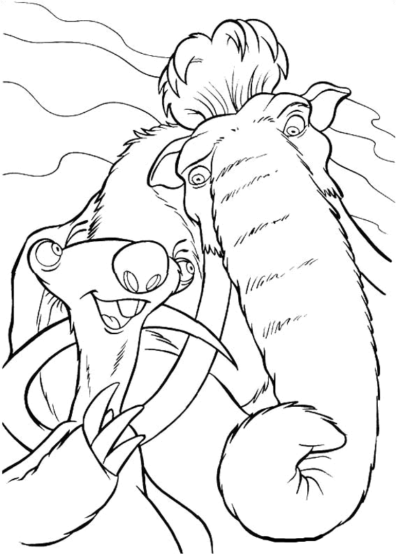 ice age coloring pages diego luna - photo #14