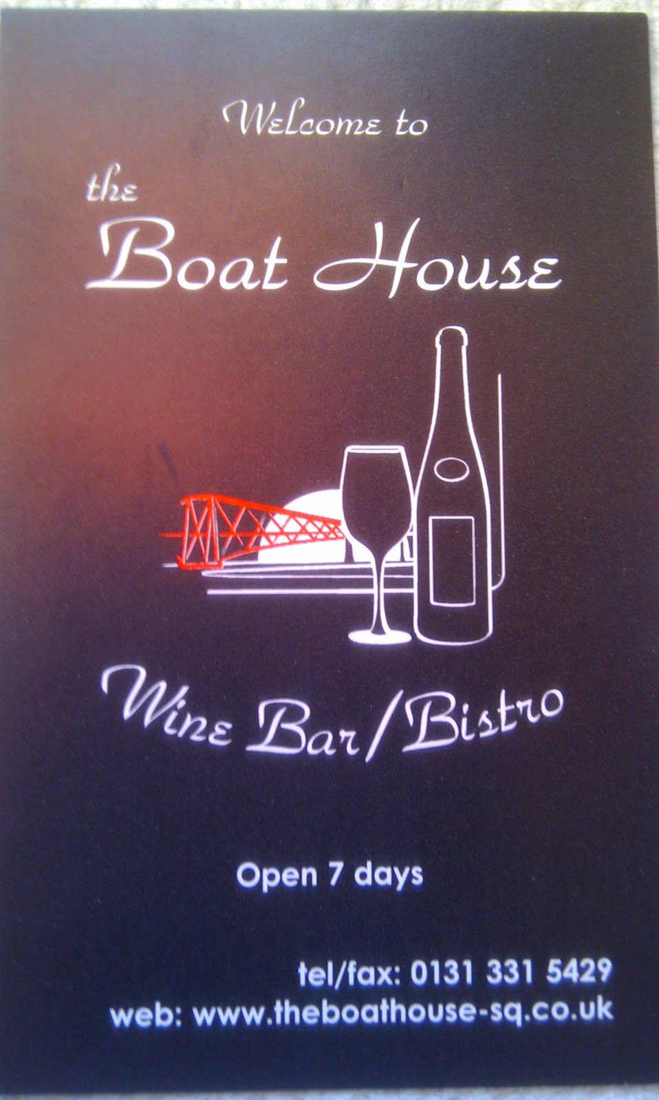 orangemartini on food and drink The Boat House South Queensferry