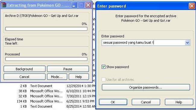 Cara Mengunci File RAR Dengan Password