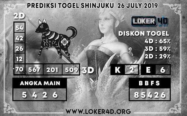 PREDIKSI TOGEL SHINJUKU LOKER4D 26 JULI 2019