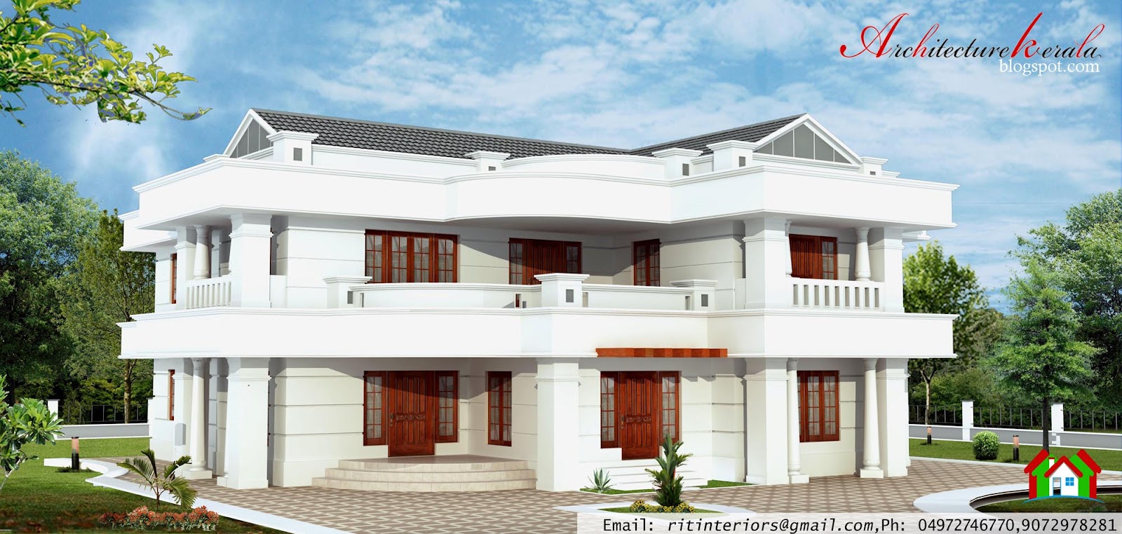 Architecture Kerala: 4 BEDROOM, LARGE KERALA HOUSE PLANS
