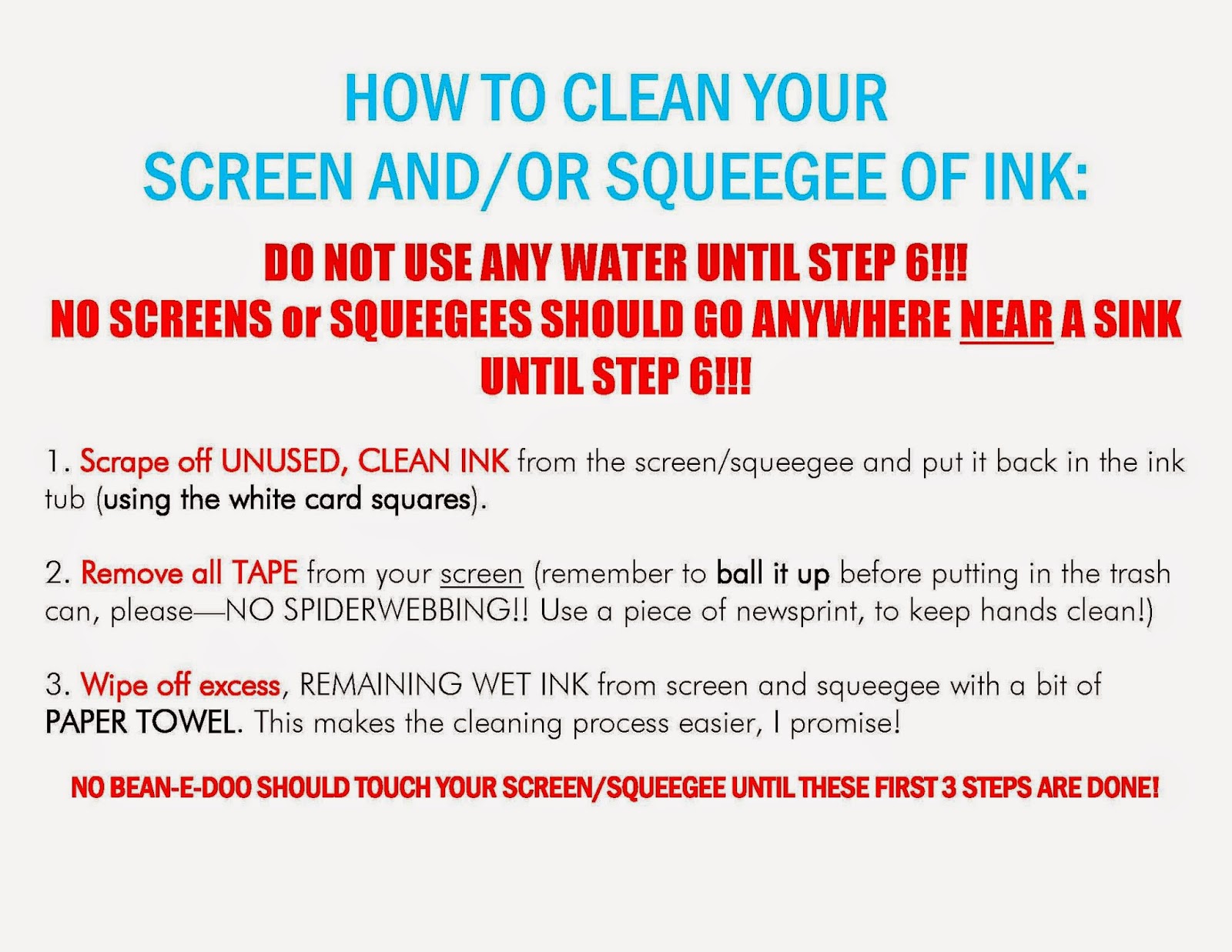AHS Screen Printing HOW TO CLEAN OILBASED INK from squeegees