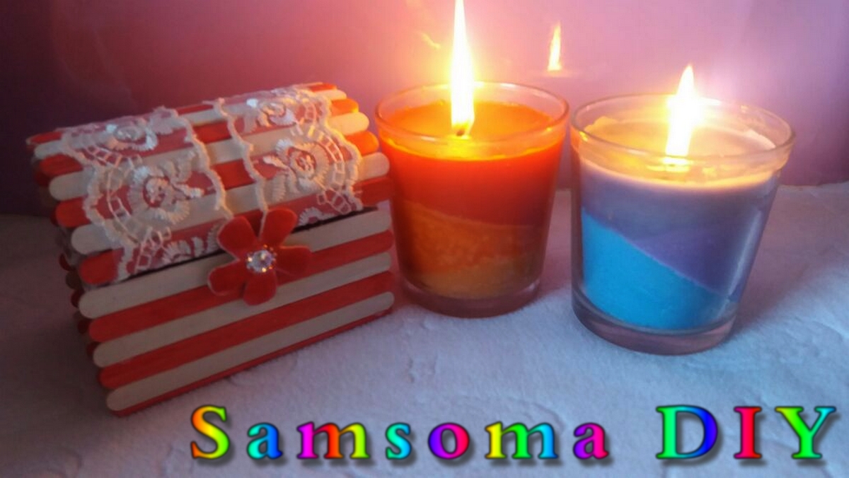 اصنعي بنفسك شموع معطرة وبالوان متداخلة حسب ذوقك // DIY How to Make a