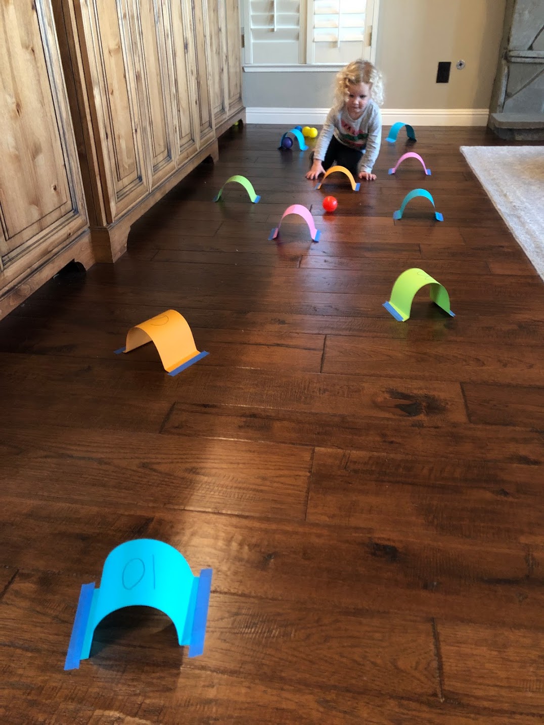 Toddler Approved! Number Tunnels Easy Counting Activity for Toddlers