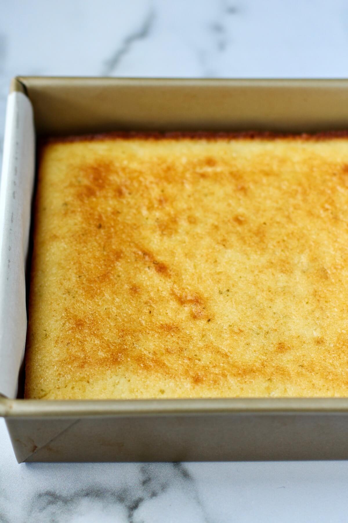 Lime cake unfrosted
