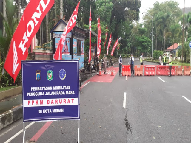 Data poldasu PPKM Darurat Turunkan Angka Mobilitas Pengguna Jalan Kota Medan