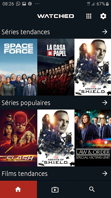 برنامج WATCHED لمشاهدة القنوات والافلام والمسلسلات مع الترجمة