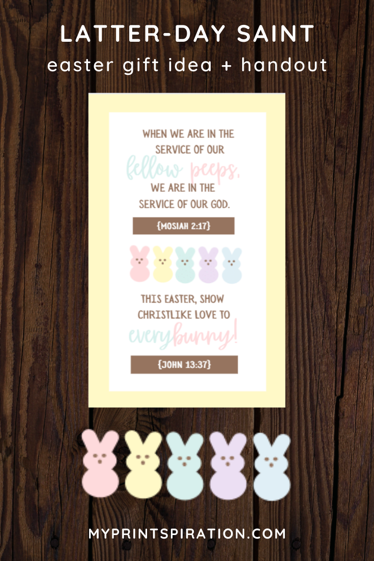 Printspiration easter lds treat tag + idea