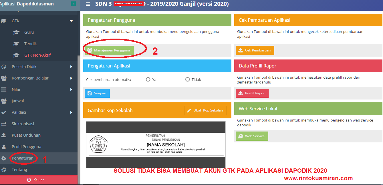 Rinto Kusmiran Solusi Tidak Bisa Membuat Akun Gtk Pada Aplikasi Dapodik 2020