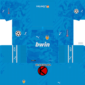 Valencia CF 2019/2020 champions league Kit - Dream League Soccer Kits