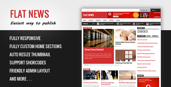 Flat News Magazine Blogger Template v2.6.5