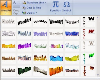 Wordart merupakan teks yang di beri hiasan atau semacamnya Tutorial Bagaimana cara Membuat wordart di Microsoft Word 2007?