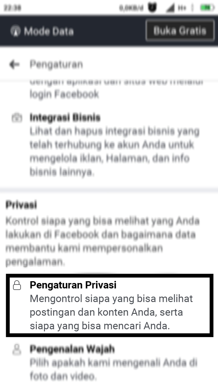 cara agar fb tidak bisa di add di android