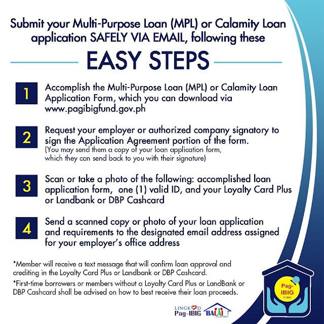 PagIBIG offers Calamity Loan and MultiPurpose Loan, Applications via