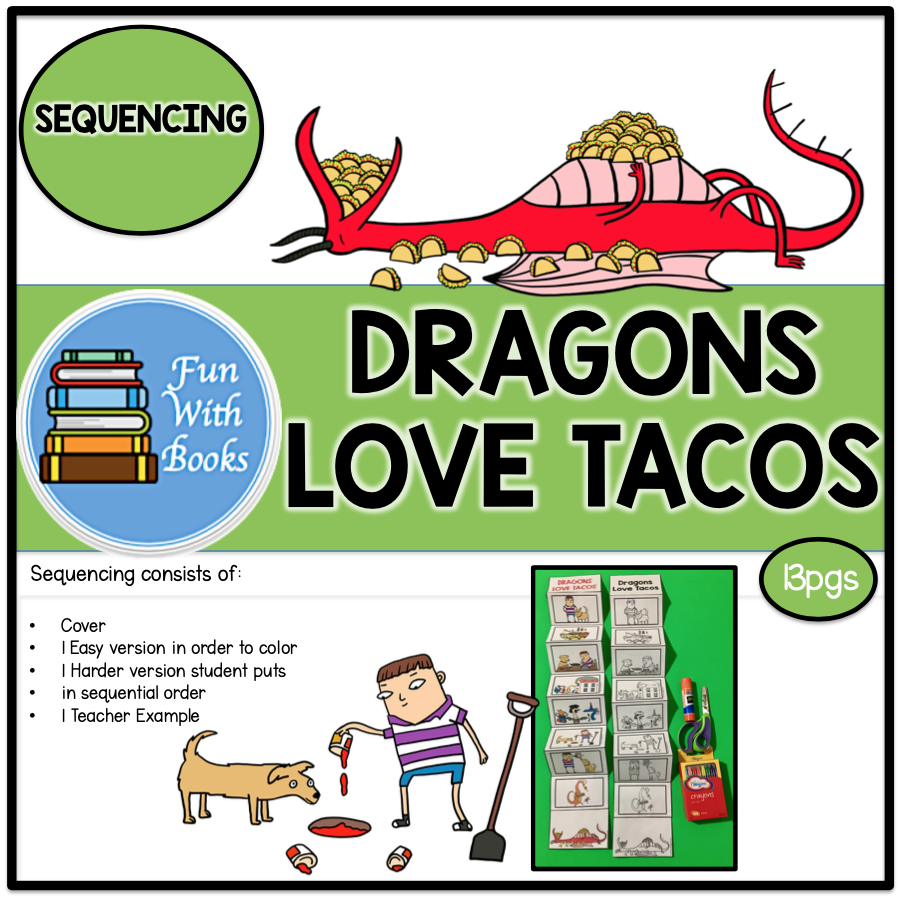 DRAGONS LOVE TACOS SEQUENCING Book Units by Lynn