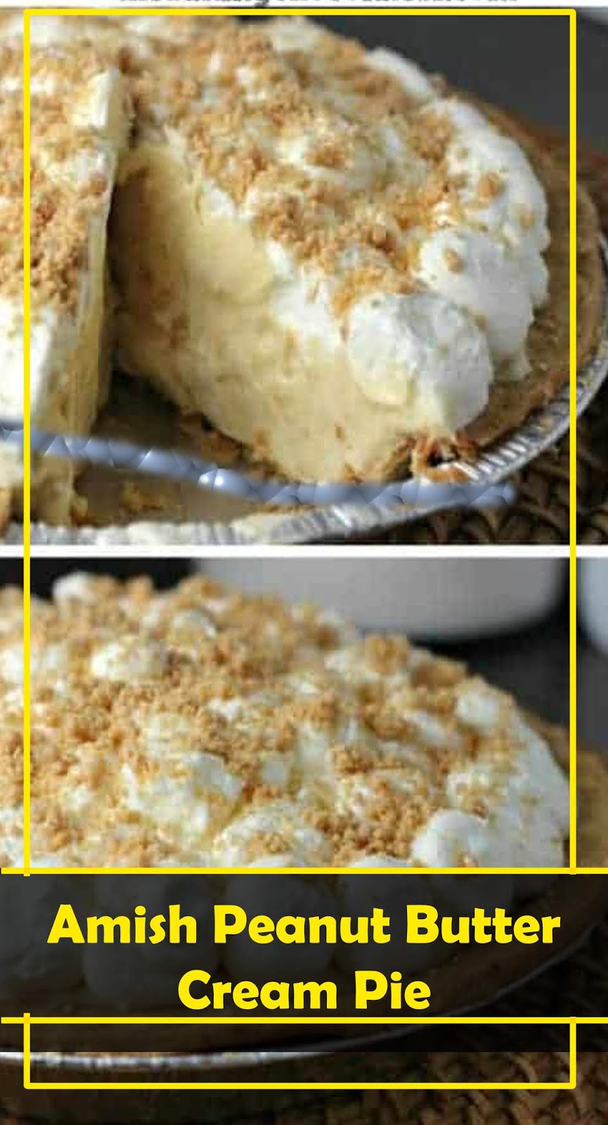 THE BEST Amish Peanut Butter Cream Pie Healthyrecipes02