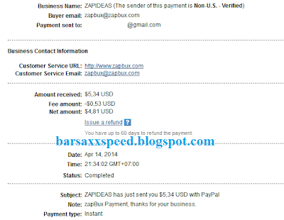 bukti pembayaran payout dari zapbux : payment proof zapbux