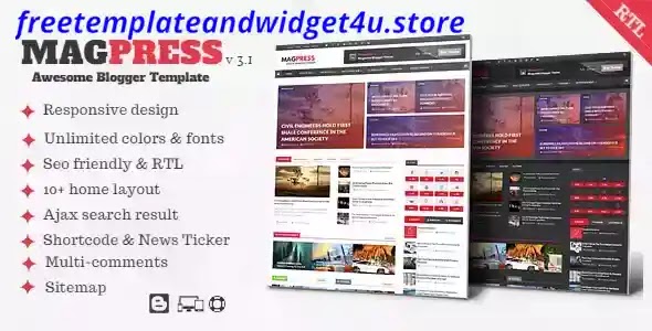 Magpress Blogger Template Free Download Paid Version Magpress News and Magazine Blogger Template Free Download
