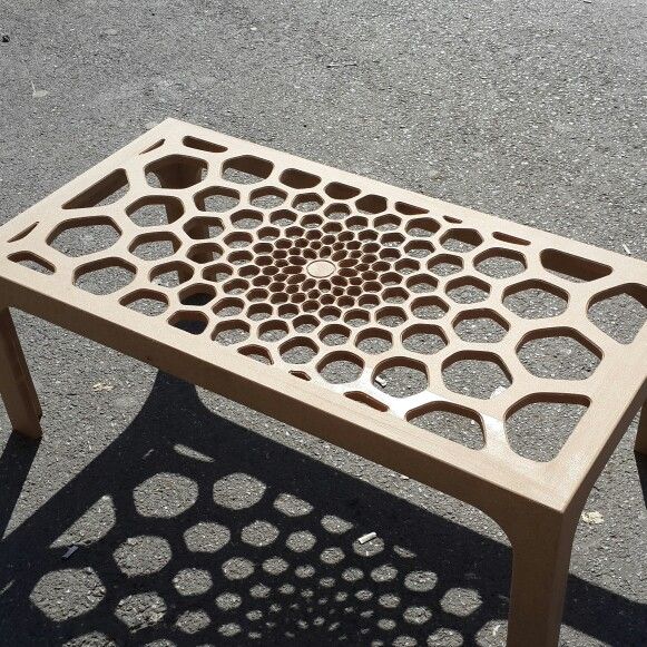 Mesa con diseño de madera