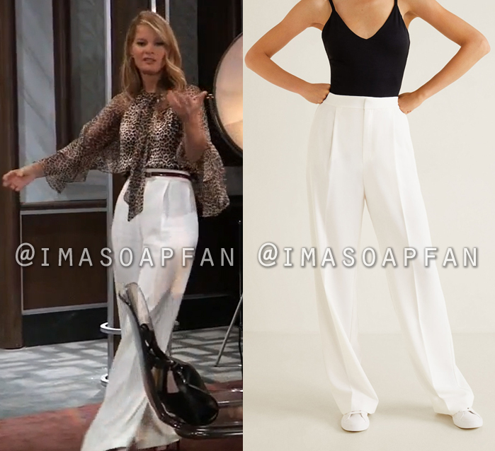 Nina Reeves, Michelle Stafford, Off-White High-Waist Trousers, General Hospital, GH
