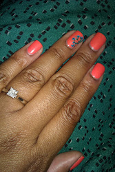 nail teal coral sushi anyone spoiled