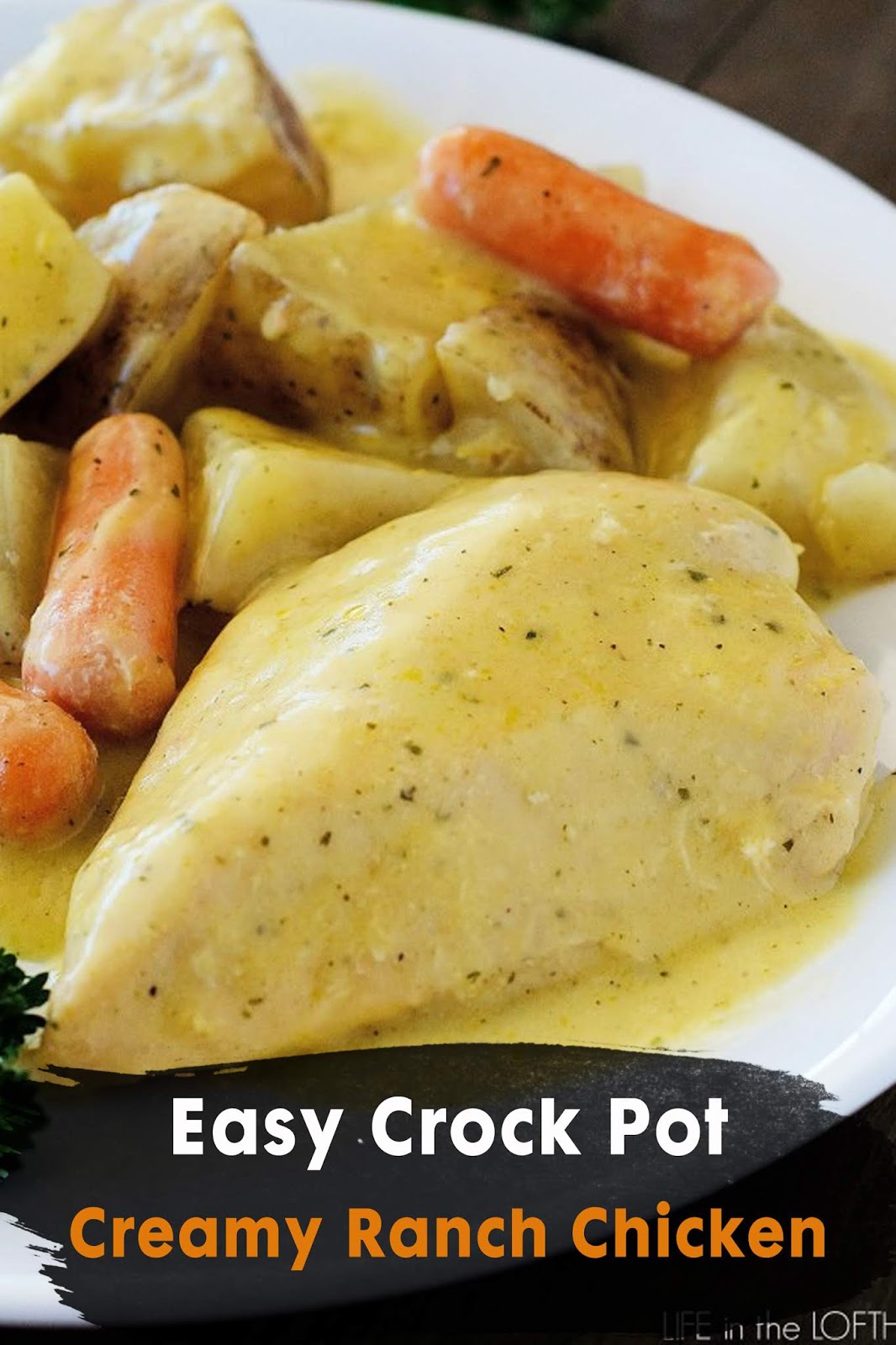Easy Crock Pot Creamy Ranch Chicken - 3 SECONDS