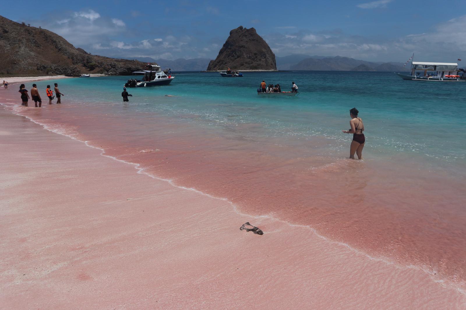Melihat Indahnya Pasir Pink di Long Beach, Labuan Bajo