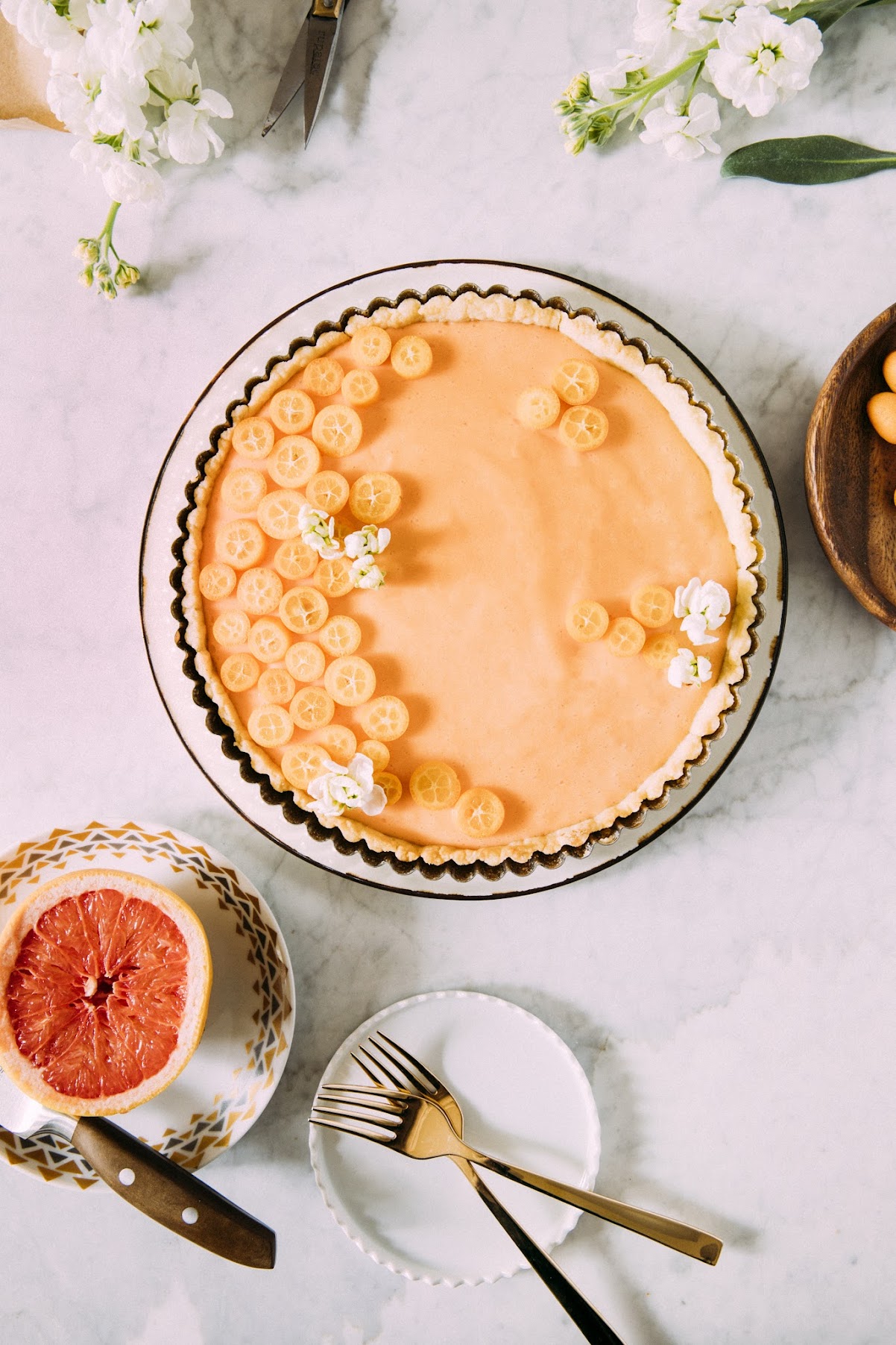 grapefruit cream tart