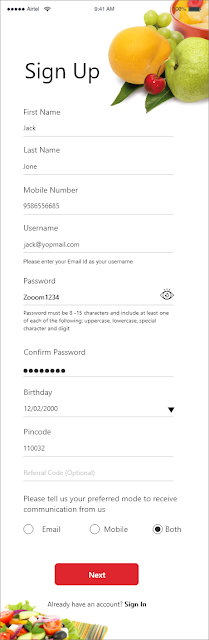 Lead UI/UX: App - Sign In & Sign Up UI Design