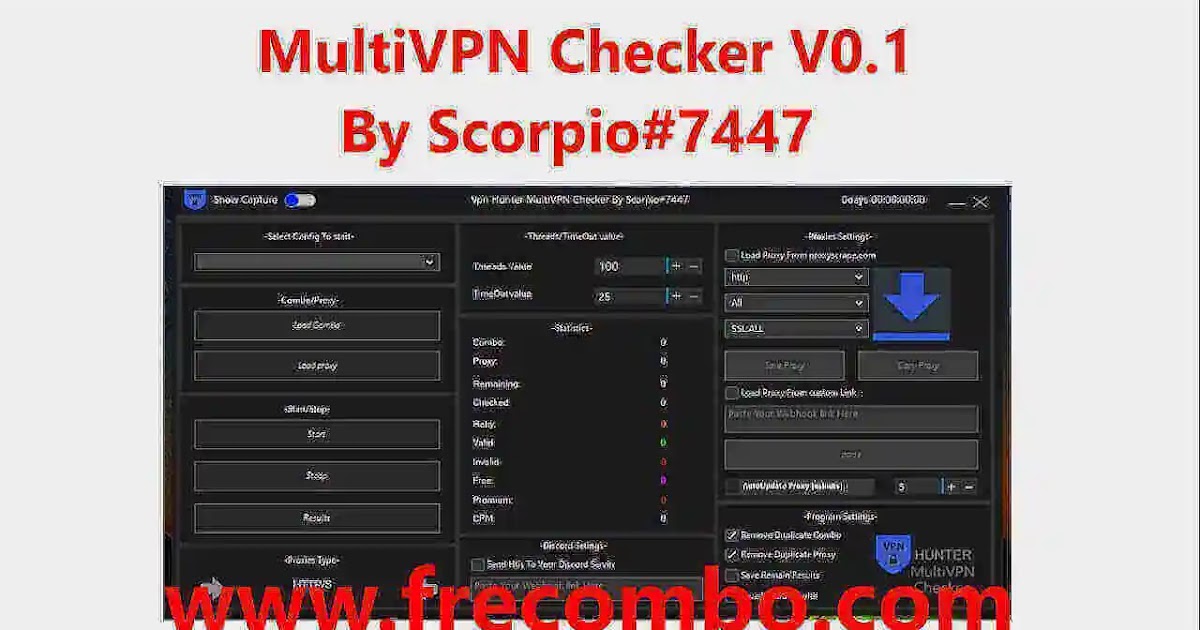 MultiVPN Checker V0.1 By Scorpio7447 Combo List Combolist