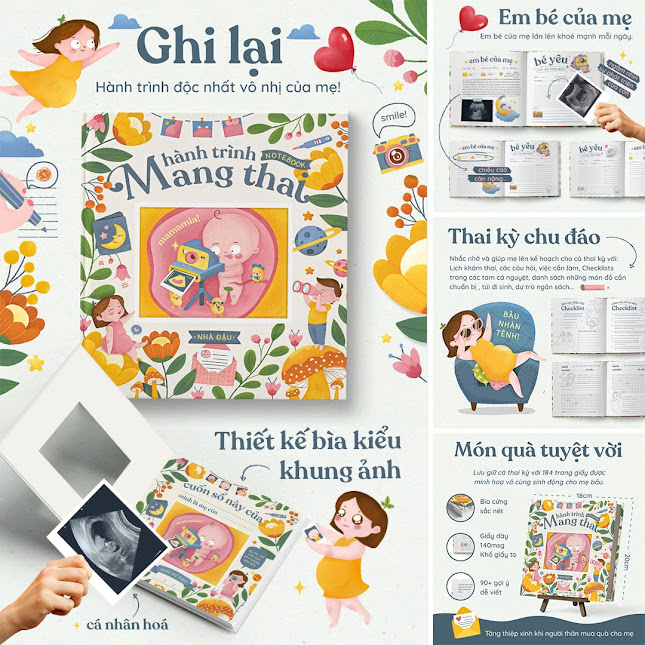 [A116] Sách tô màu cho Bà Bầu 154 trang - Mẹ Bầu Zui