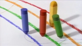 Crayons play together in an animation. Sesame Street Preschool is Cool Making Friends