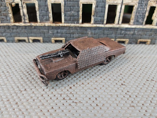 A rusted car ready for Gaslands